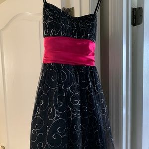 Black and silver short dress